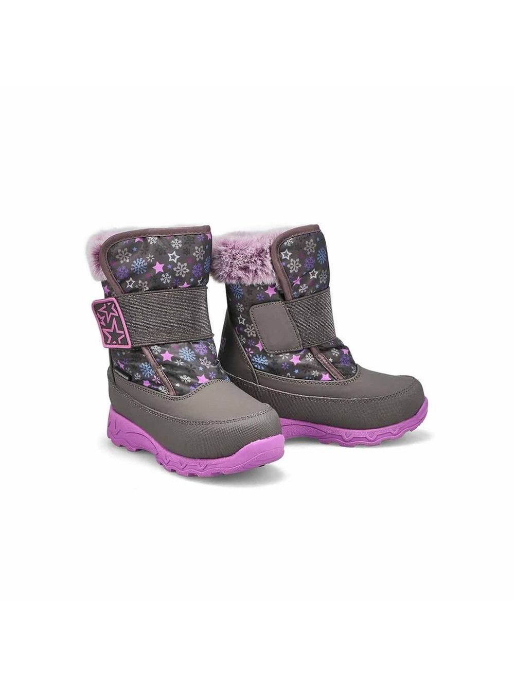 Size 10 Toddler Cougar Kids Snow Boots - Pink and Gray